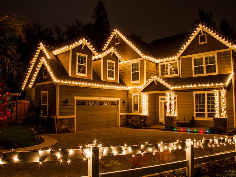 Brighten Up Your Holidays with Budget Tree Pros’ Christmas Light Hanging Services!